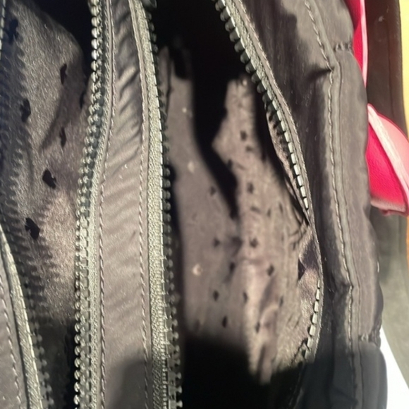 Kate Spade Black Quilted Tote with Pink Heart Charm - Picture 8 of 11